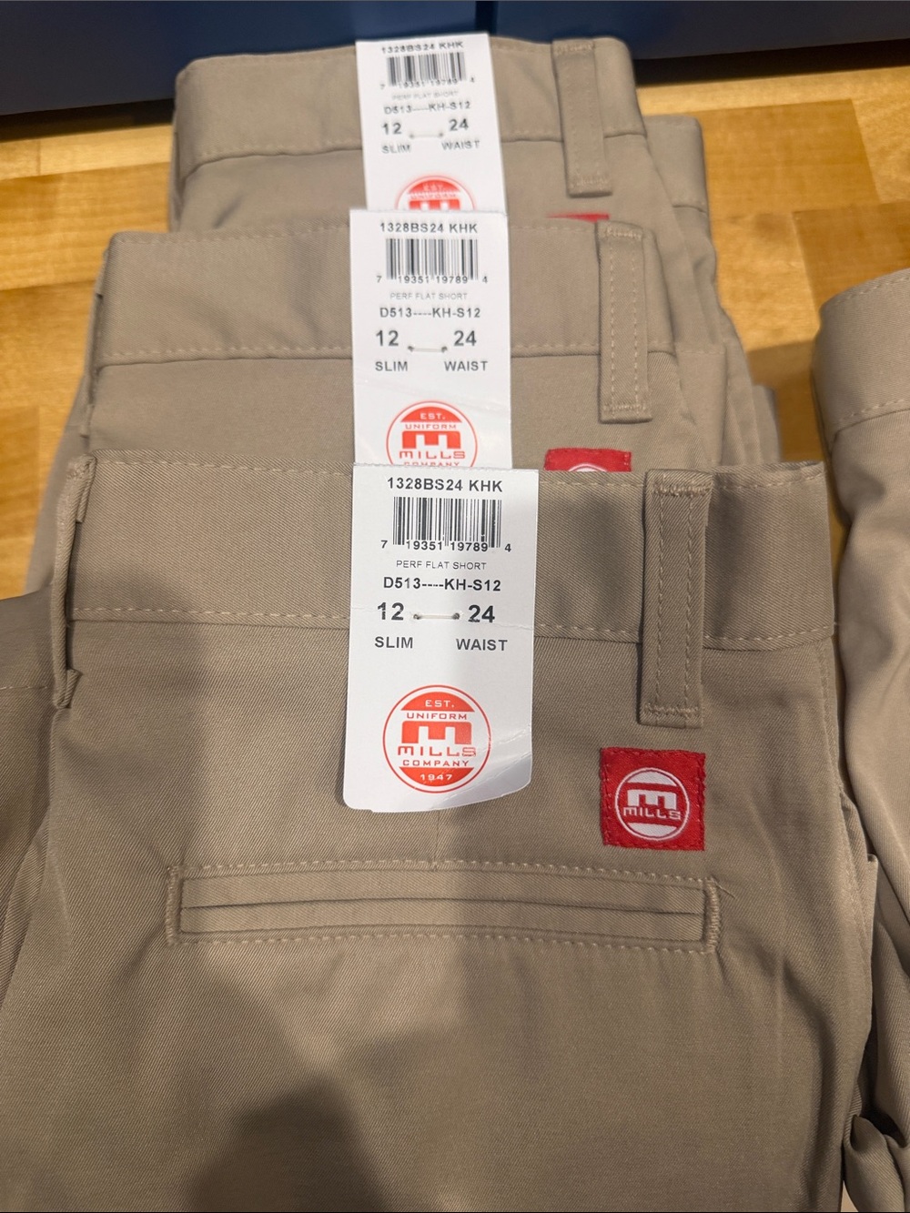 GREAT DEAL!!
4 pairs Mills Co/ Boys Uniform Slim Fit  Khaki shorts -3 NEW